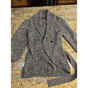 BCBG Max Azria Women's XS Gray Wrap Around‎ Jacket Wool Blend Sweater